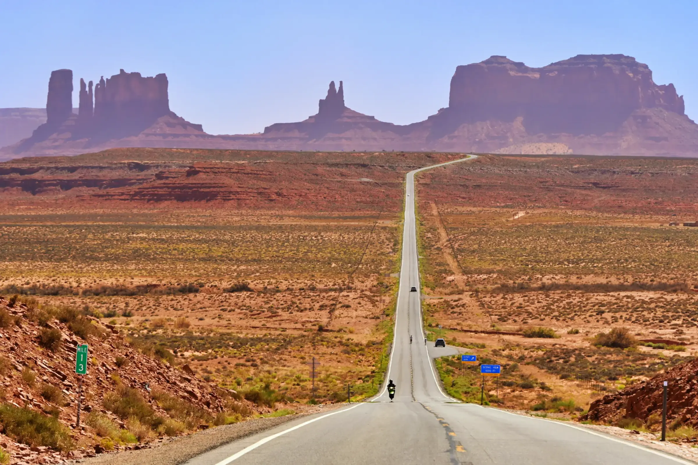 The long road toward Monument Valley, one of the American Southwest’s most iconic views