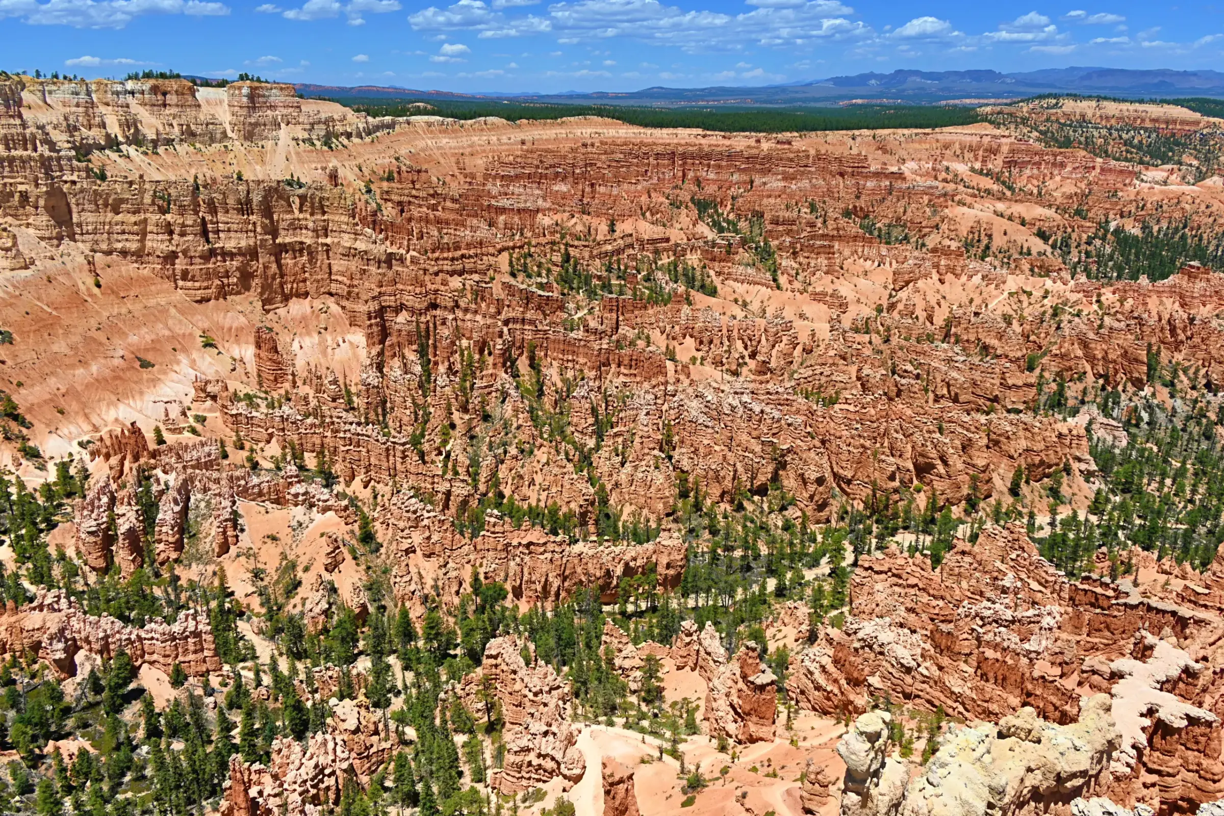 Thousands of hoodoos filling the vast natural amphitheater of Bryce Canyon